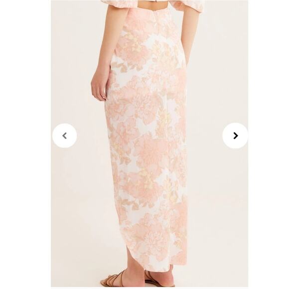 New Free People RUMER Isola Set $488 XL-US 10  Pink Floral ON/OFF THE SHOULDER - Picture 5 of 10